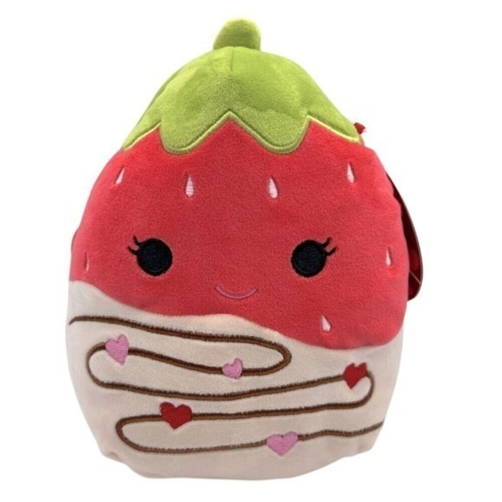 Squishmallows 8" Scarlet Chocolate Dipped Strawberry Valentine Plush NEW - Picture 2 of 4